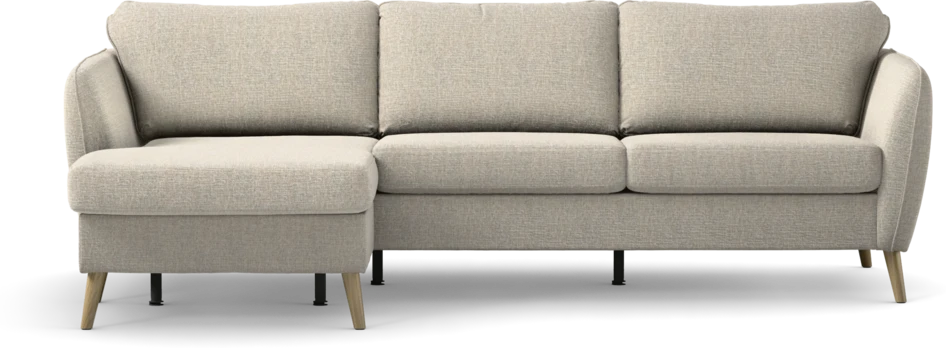 County - 3-sits soffa med flyttbar schäslong - Beige