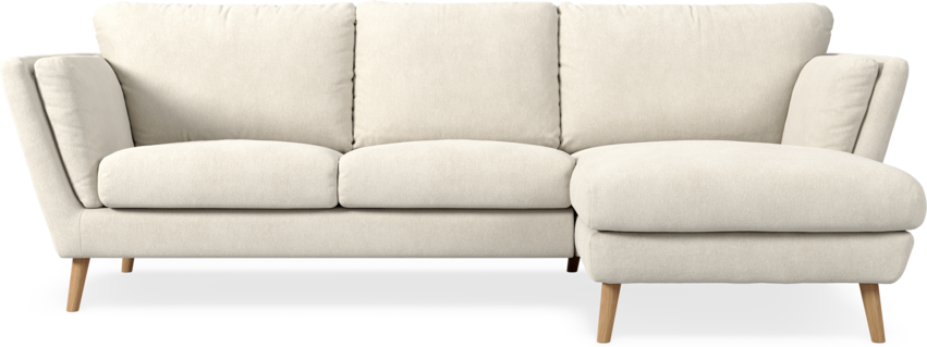 Madison Lux - 2-sits soffa med schäslong höger - Vit