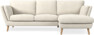 Madison Lux - 2-sits soffa med schäslong höger - Vit