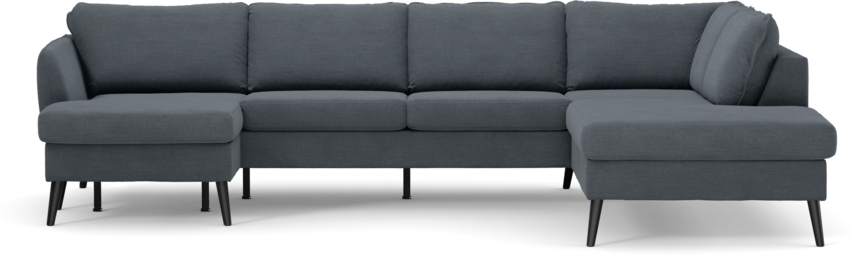 County - 3-sits soffa med schäslong vänster och divan höger - Blå