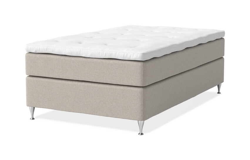 Sleep Delux - Kontinentalsäng, enkelsäng med bäddmadrass Dream Delux vit - Beige