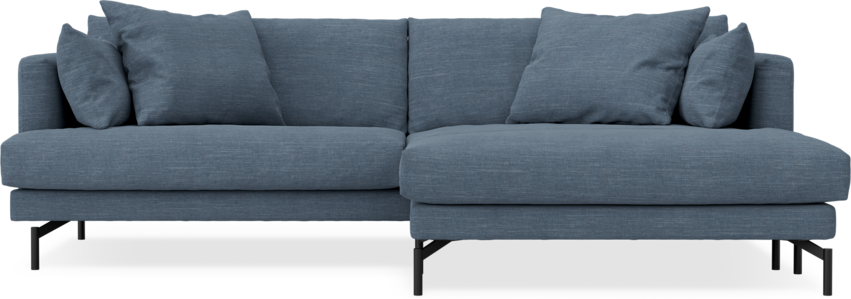 Harper - 4-sits med schäslong XL höger - Blå