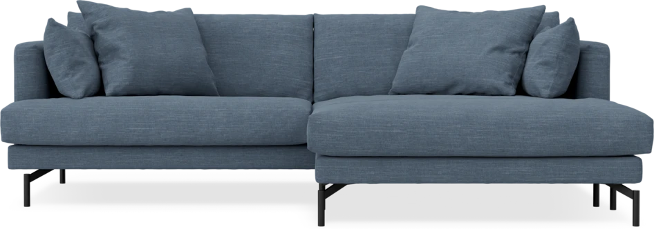Harper - 4-sits med schäslong XL höger - Blå