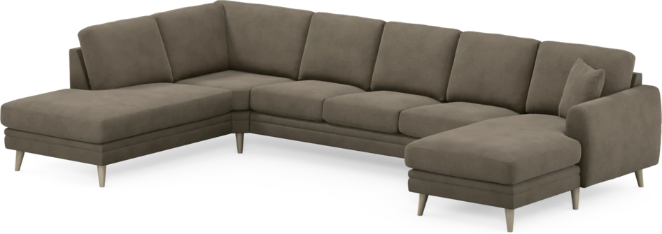 Eden - 3-sits soffa med divan vänster och schäslong höger - Beige