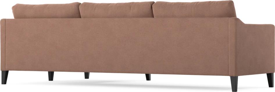 Winston - 3-sits soffa med schäslong, vändbar - Rosa
