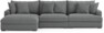 Rossi - 3-sits soffa med schäslong vänster - Grå