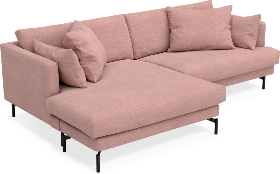 Harper - 4-sits med schäslong XL vänster - Rosa