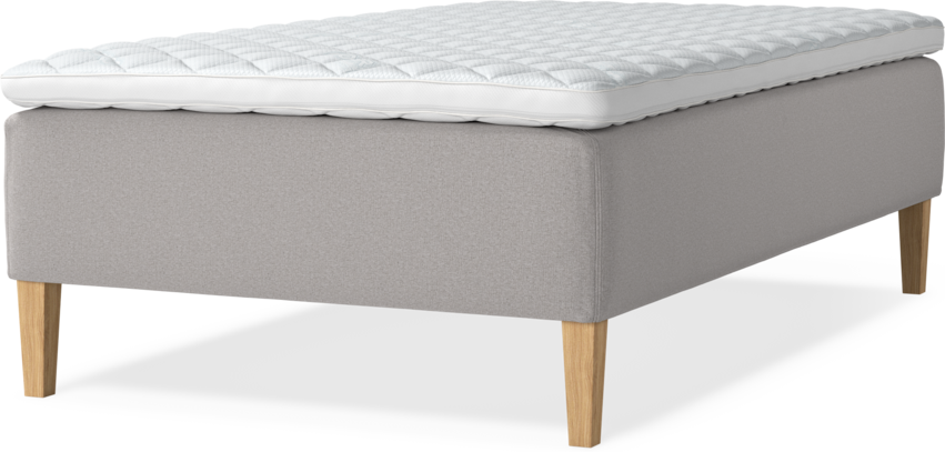 Delux Dream - Ramsäng, enkelsäng med bäddmadrass - Grå