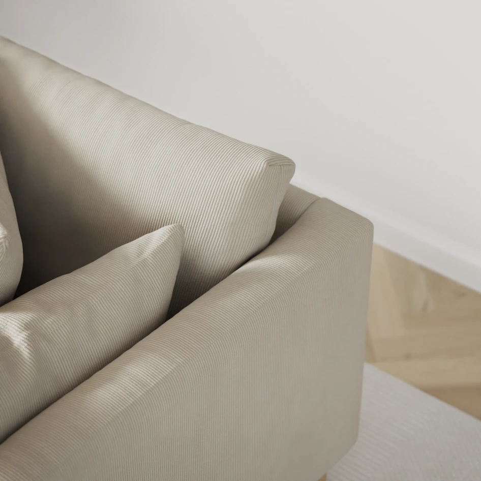 Harper - 3-sits soffa med divan höger - Vit