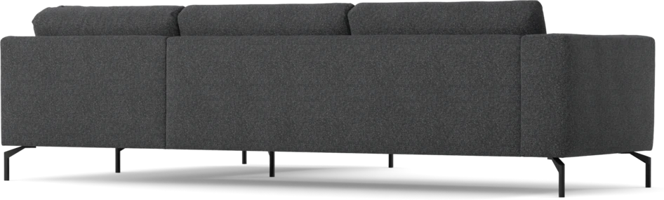 Willow - 3-sits soffa med divan höger, fast klädsel - Grå