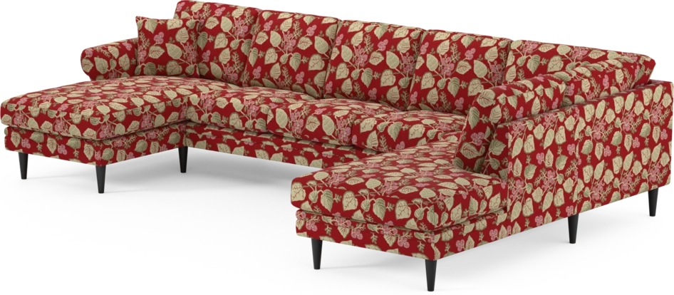 Eden - 3-sits soffa med schäslong vänster och divan höger - Flerfärgad
