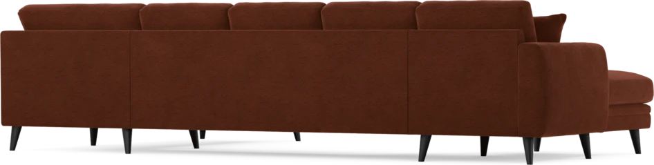 Eden - 3-sits soffa med schäslong vänster och divan höger - Orange