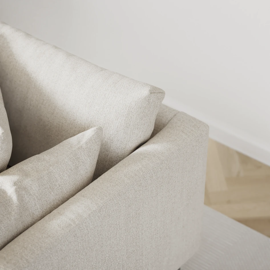 Harper - 4-sits med schäslong XL vänster - Vit