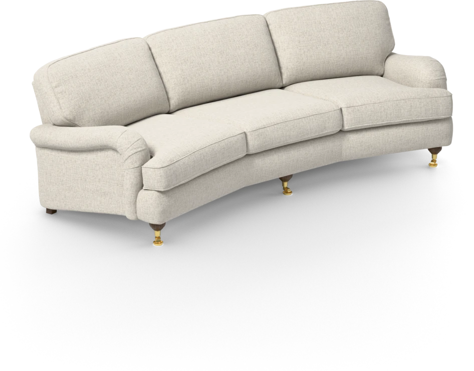 Oxford - 3-sits soffa svängd - Vit