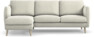 Madison Lux - 2-sits soffa med schäslong vänster - Vit