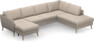 County - 3-sits soffa med schäslong vänster och divan höger - Beige
