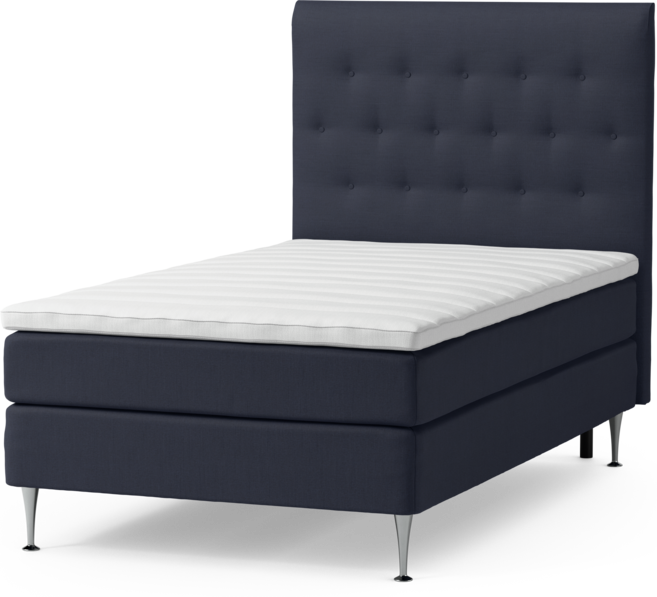 Roma Family - Kontinentalsäng, enkelsäng med bäddmadrass och sänggavel pikerad, B 105-140