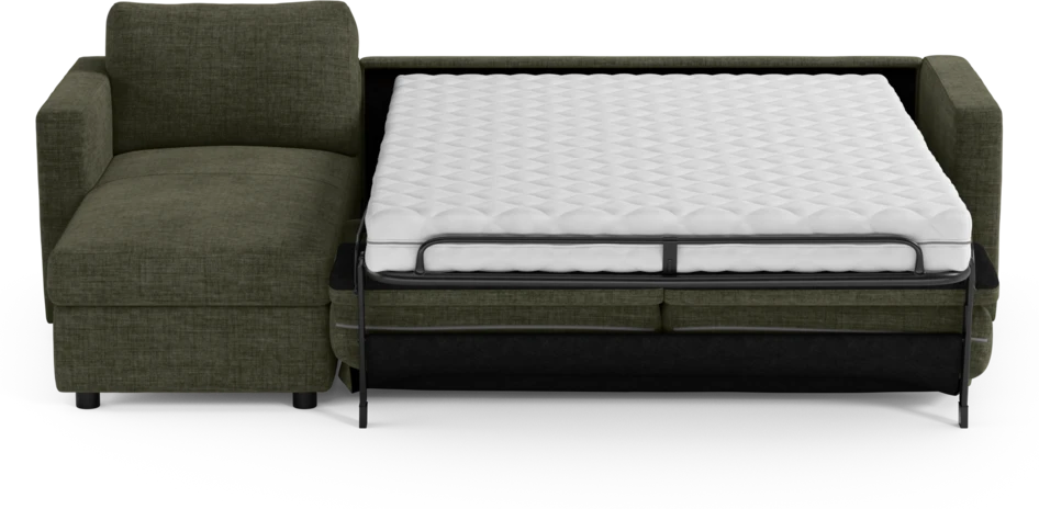 Lindö - Bäddsoffa 2,5-sits med schäslong, vändbar - Grön