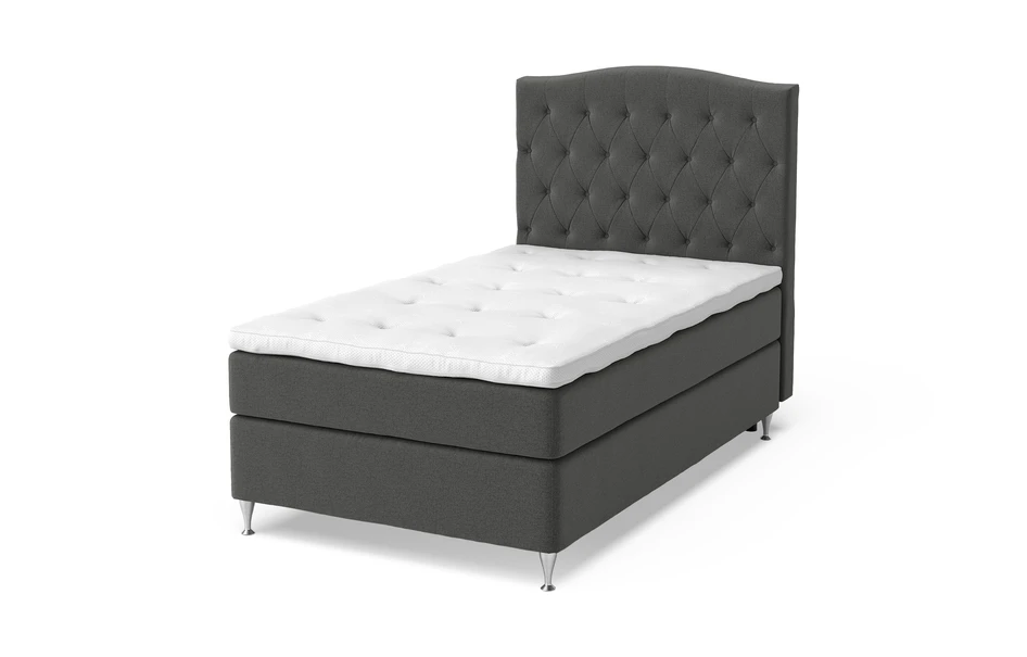 Sleep Delux - Kontinentalsäng, enkelsäng med bäddmadrass Dream Delux vit - Svart