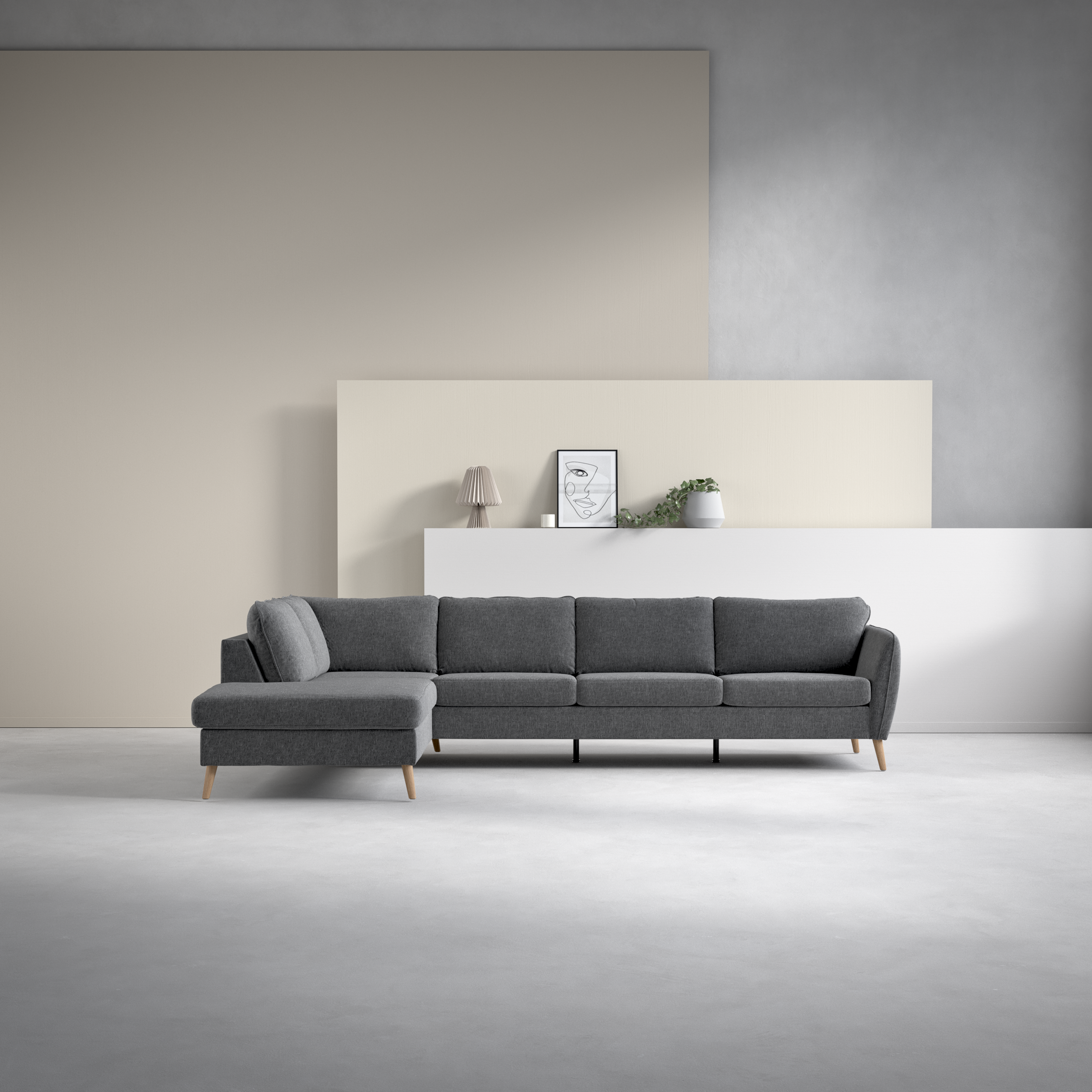 County - 3-sits soffa med divan vänster - inspiration
