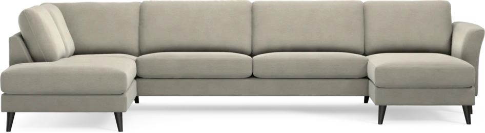 Bridge - 3-sits soffa med divan vänster och schäslong höger - Brun