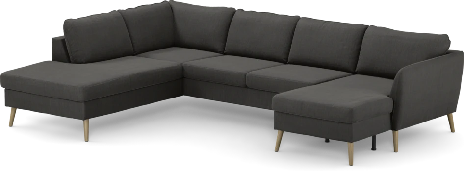 County - 3-sits soffa med divan vänster och schäslong höger - Grå