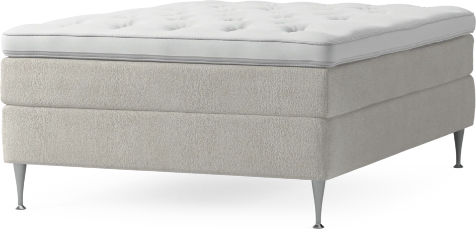 Delux Sense - Kontinentalsäng, enkelsäng 140 cm med bäddmadrass och sängben