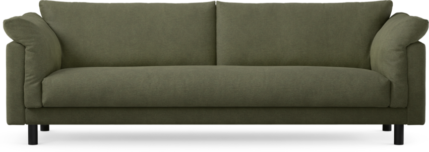 Cherrie - 4-sits soffa, hel dyna, fast klädsel - Grön