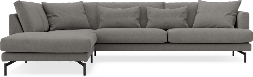 Harper - 3-sits soffa med divan vänster - Grå