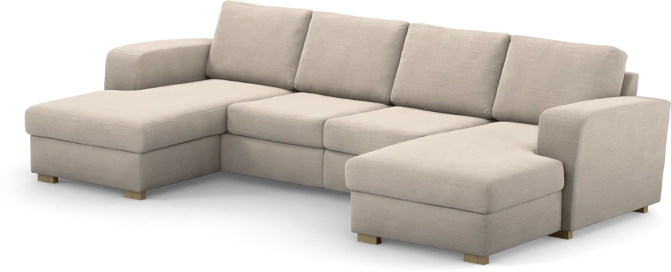 Friday - 2-sits soffa med två schäslonger - Beige