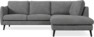 Madison - 2-sits soffa med divan höger - Vit