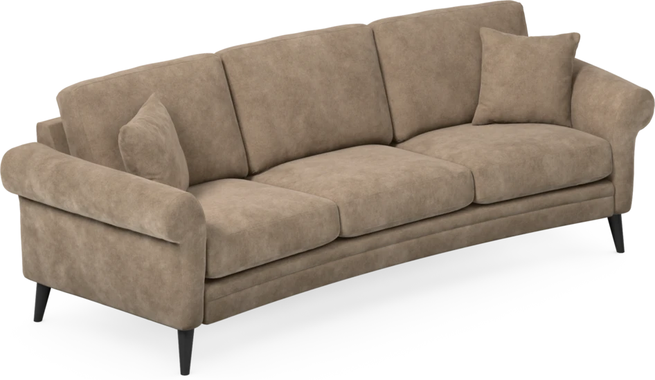Eden - 3-sits soffa svängd - Beige