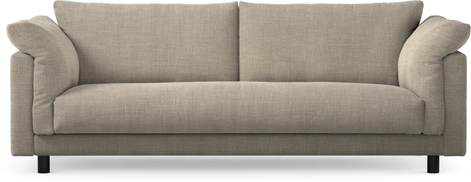 Cherrie - 3-sits soffa, hel dyna, fast klädsel - Beige