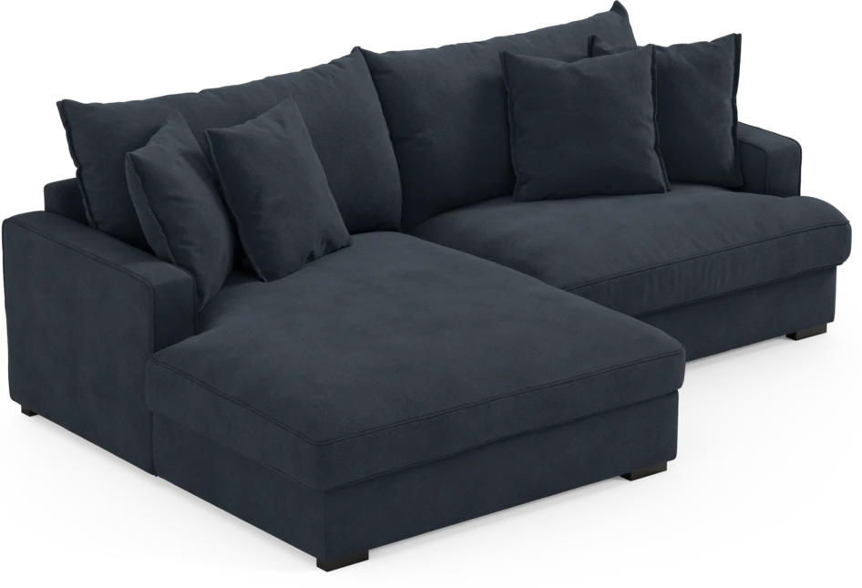 Mila - 2-sits soffa med schäslong XL vänster - Blå