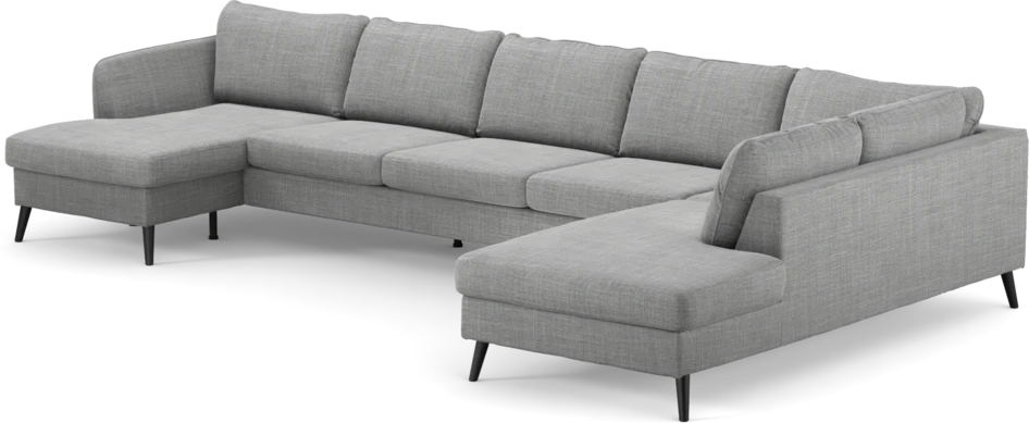County - 4-sits soffa med schäslong vänster och divan höger - Grå