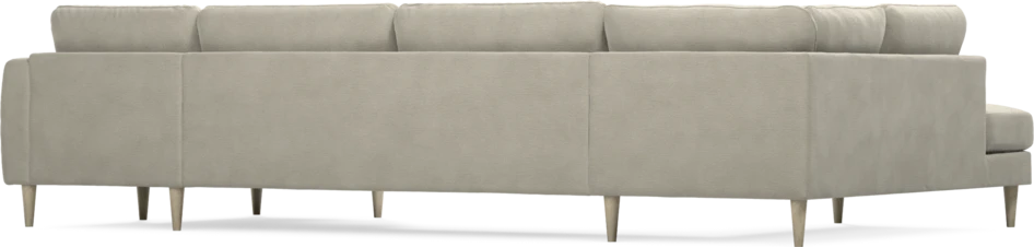 Bridge - 3-sits soffa med divan vänster och schäslong höger - Brun