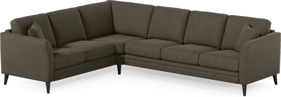 Eden - Hörnsoffa, 2+3-sits - Brun