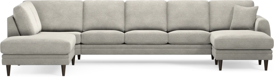 Eden - 3-sits soffa med divan vänster och schäslong höger - Grå