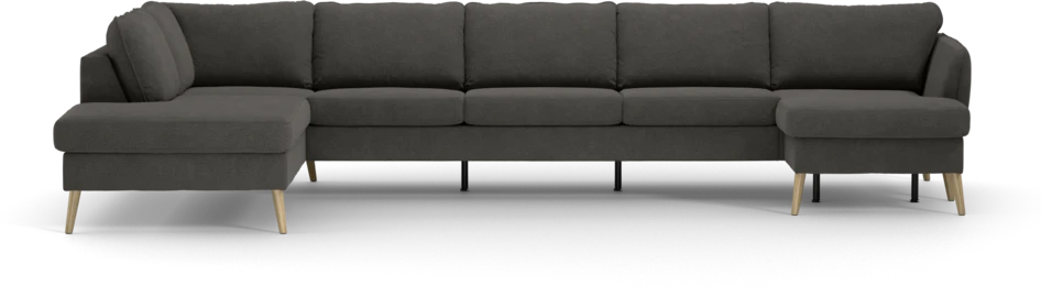 County - 4-sits soffa med divan vänster och schäslong höger - Brun