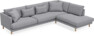 Harper - 3-sits soffa med divan höger - Grå
