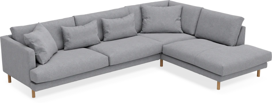 Harper - 3-sits soffa med divan höger - Grå