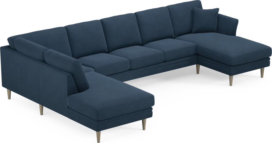 Eden - 3-sits soffa med divan vänster och schäslong höger - Blå