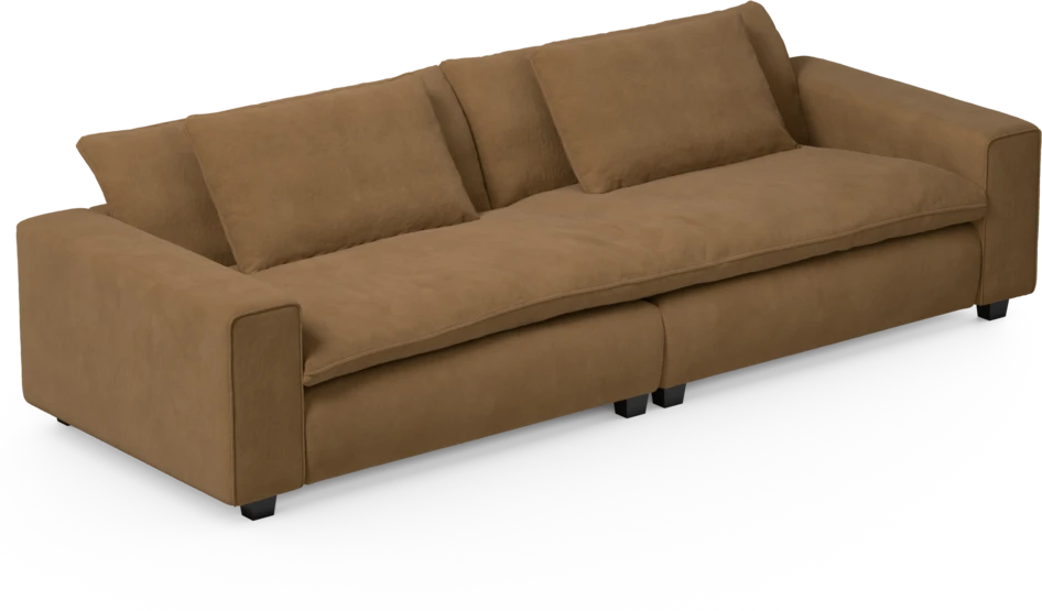 Bellora - 4-sits soffa, hel dyna - Gul