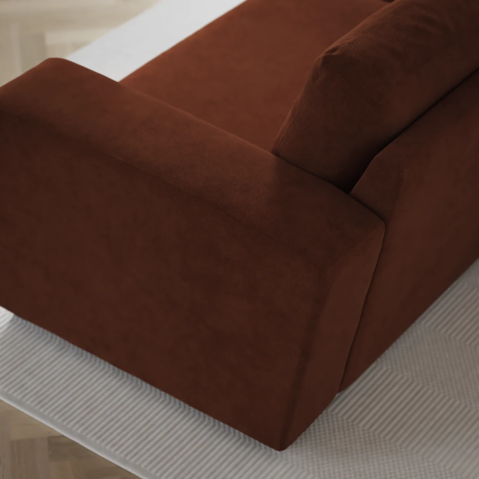 Friday - 3-sits soffa med divan vänster och schäslong höger - Orange