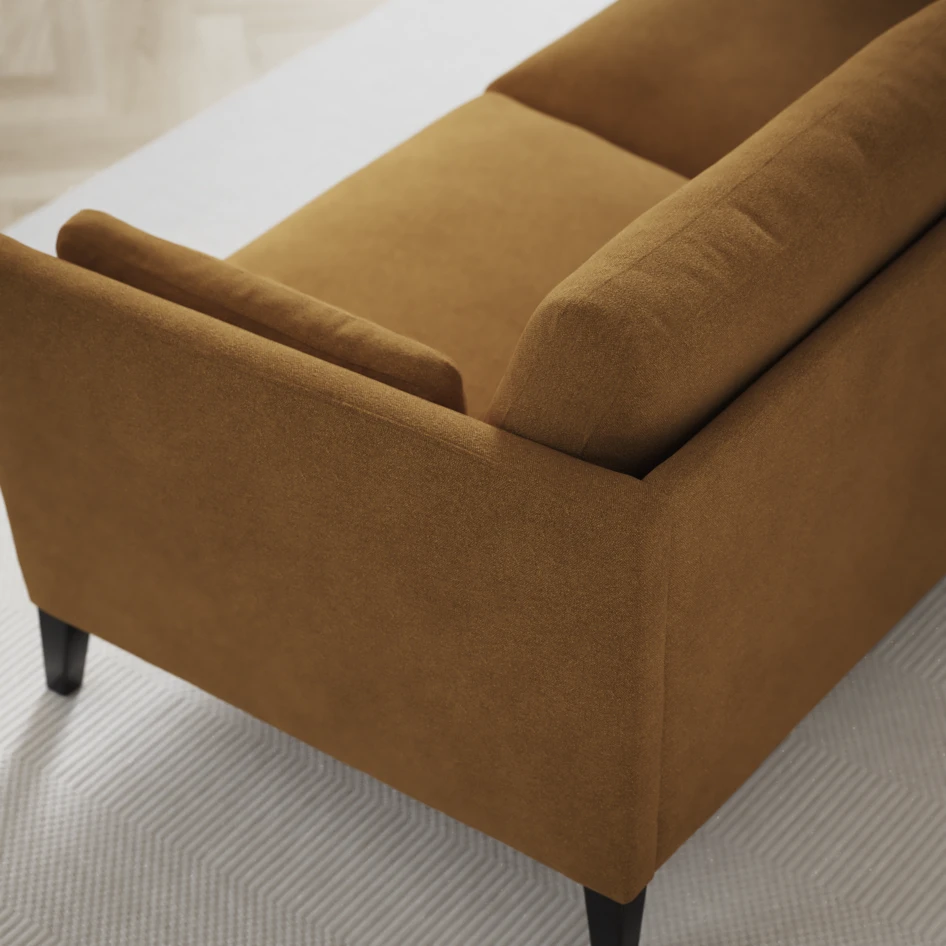 Winston - 3-sits soffa med divan höger - Orange