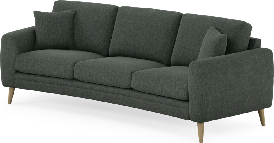 Eden - 3-sits soffa svängd - Grön