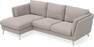 Madison Lux - 2-sits soffa med schäslong vänster - Beige
