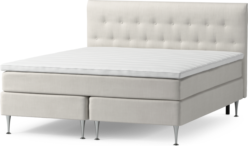 Roma Family - Kontinentalsäng, dubbelsäng med bäddmadrass och sänggavel låg pikerad, B 160-180