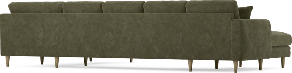 Eden - 3-sits soffa med schäslong vänster och divan höger - Grön