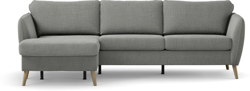 County - 3-sits soffa med flyttbar schäslong - Grå